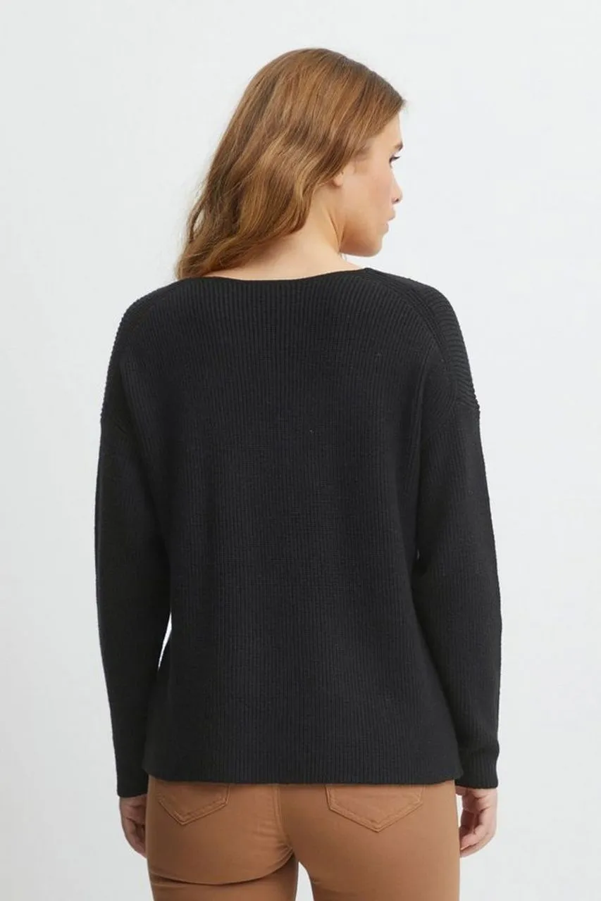 The Milo V-Neck Sweater - Black