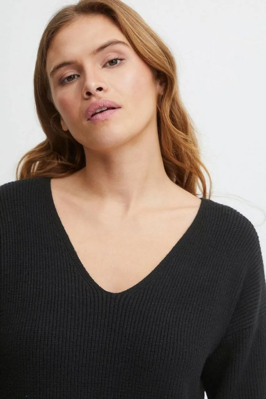 The Milo V-Neck Sweater - Black