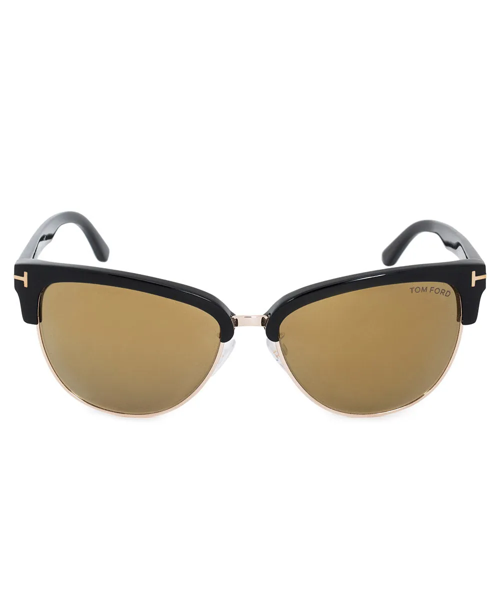 Tom Ford Fany Cat-Eye Sunglasses FT0368 01G 59