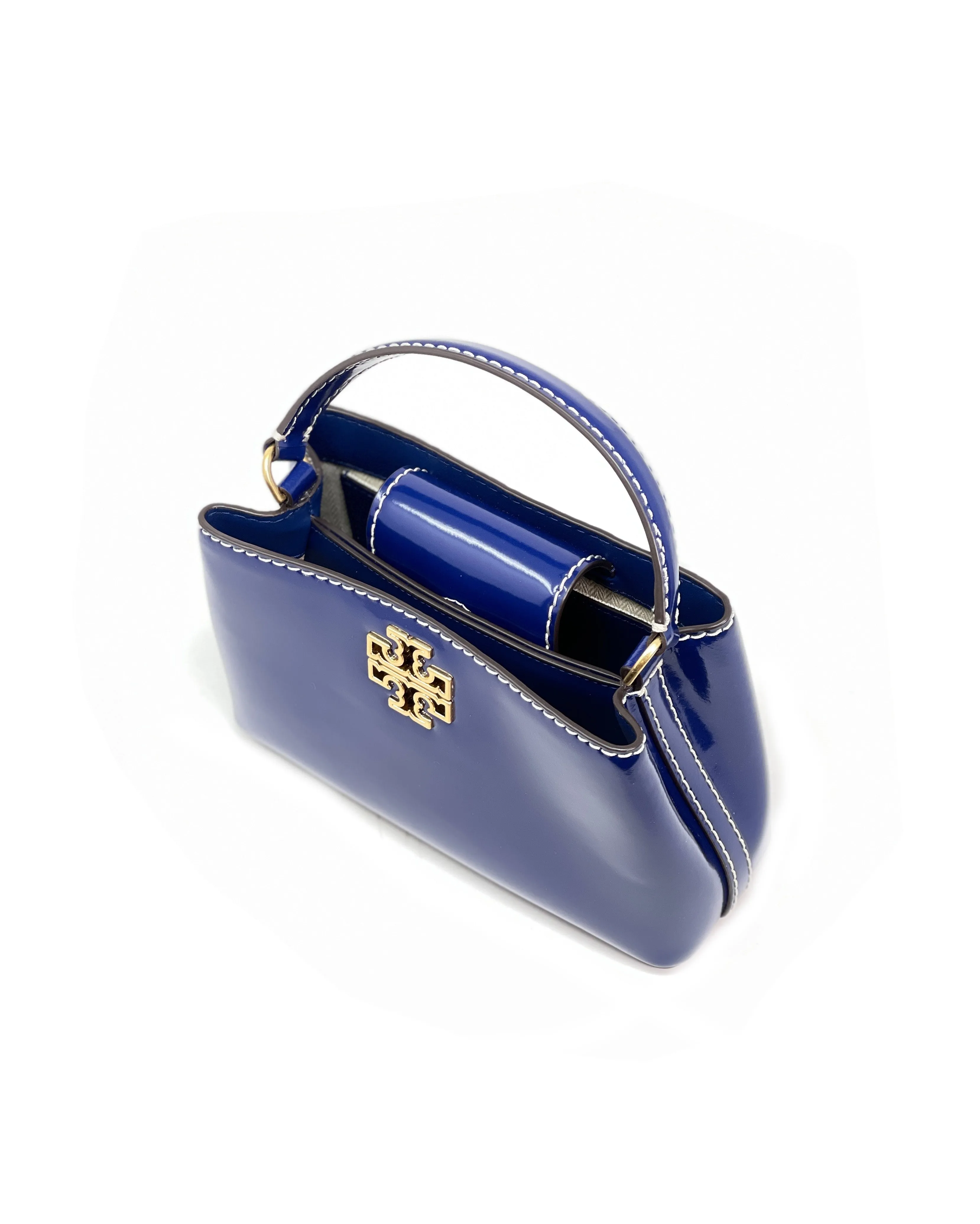 Tory Burch Mazarine Britten Patent Micro Satchel