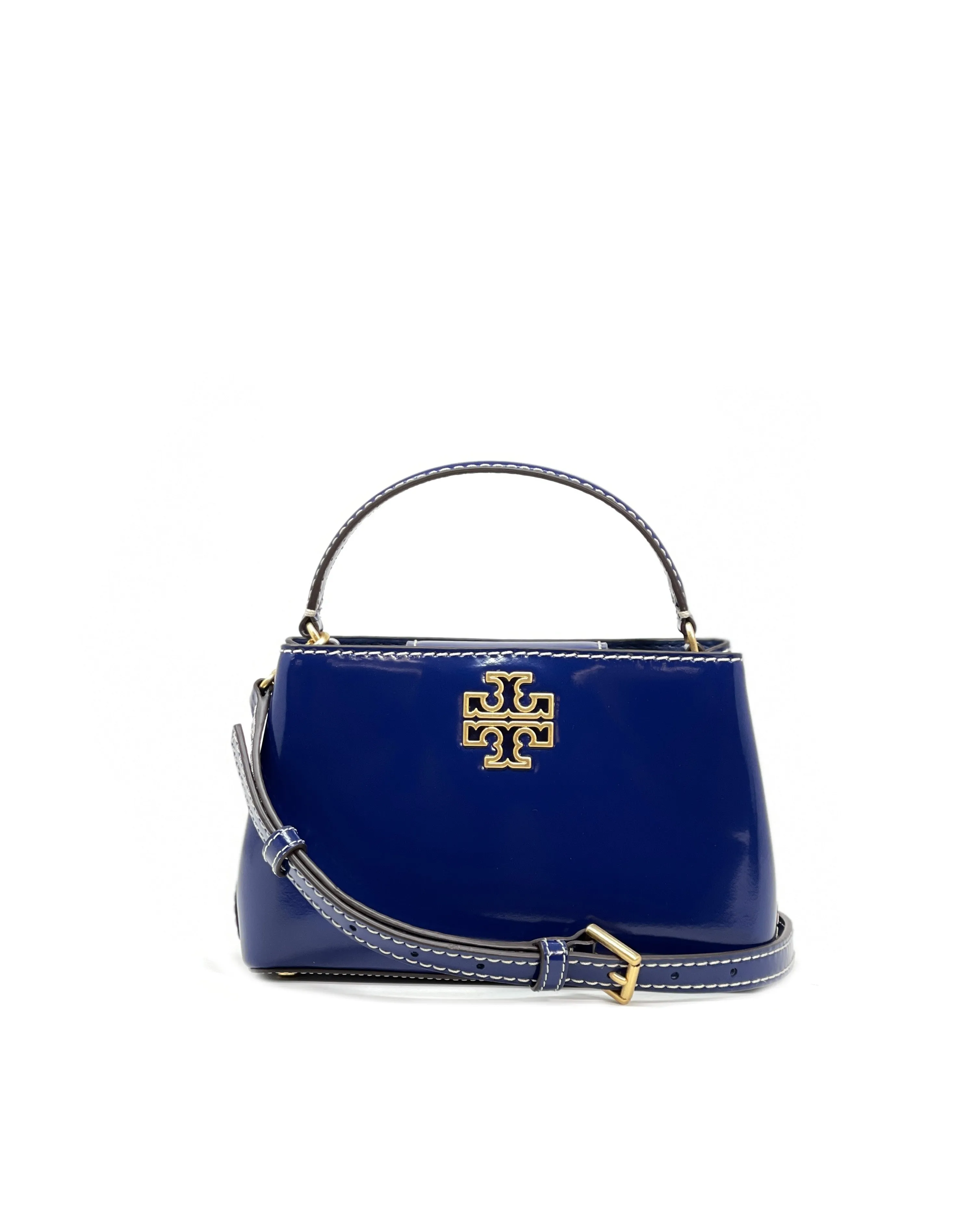 Tory Burch Mazarine Britten Patent Micro Satchel