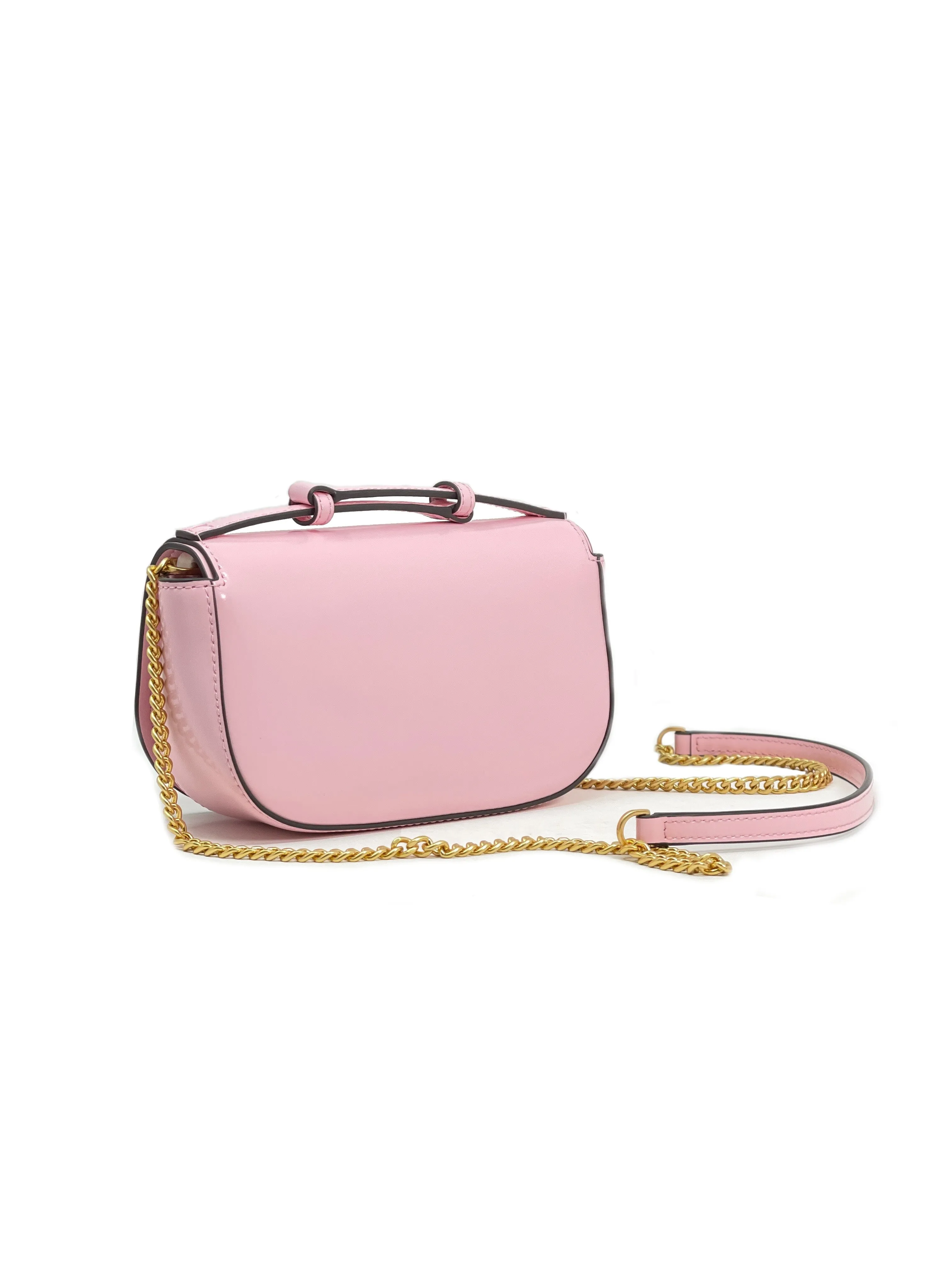 Tory Burch Pink Plie Emerson Patent Top Handle Crossbody