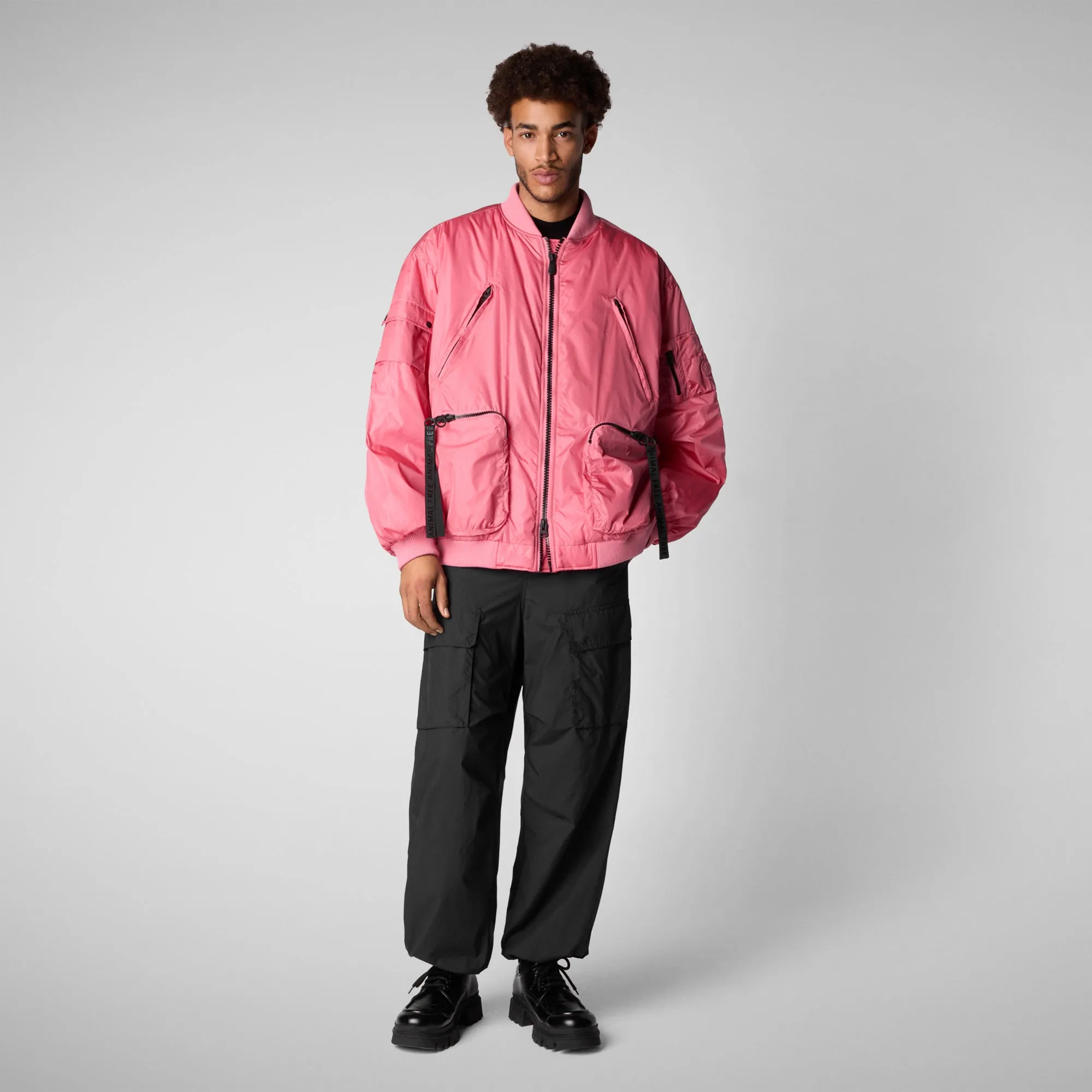 Unisex bomber jacket Usher in bloom pink