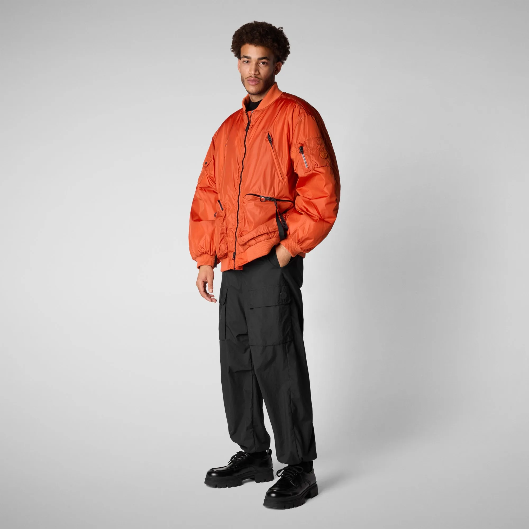 Unisex bomber jacket Usher in maple orange