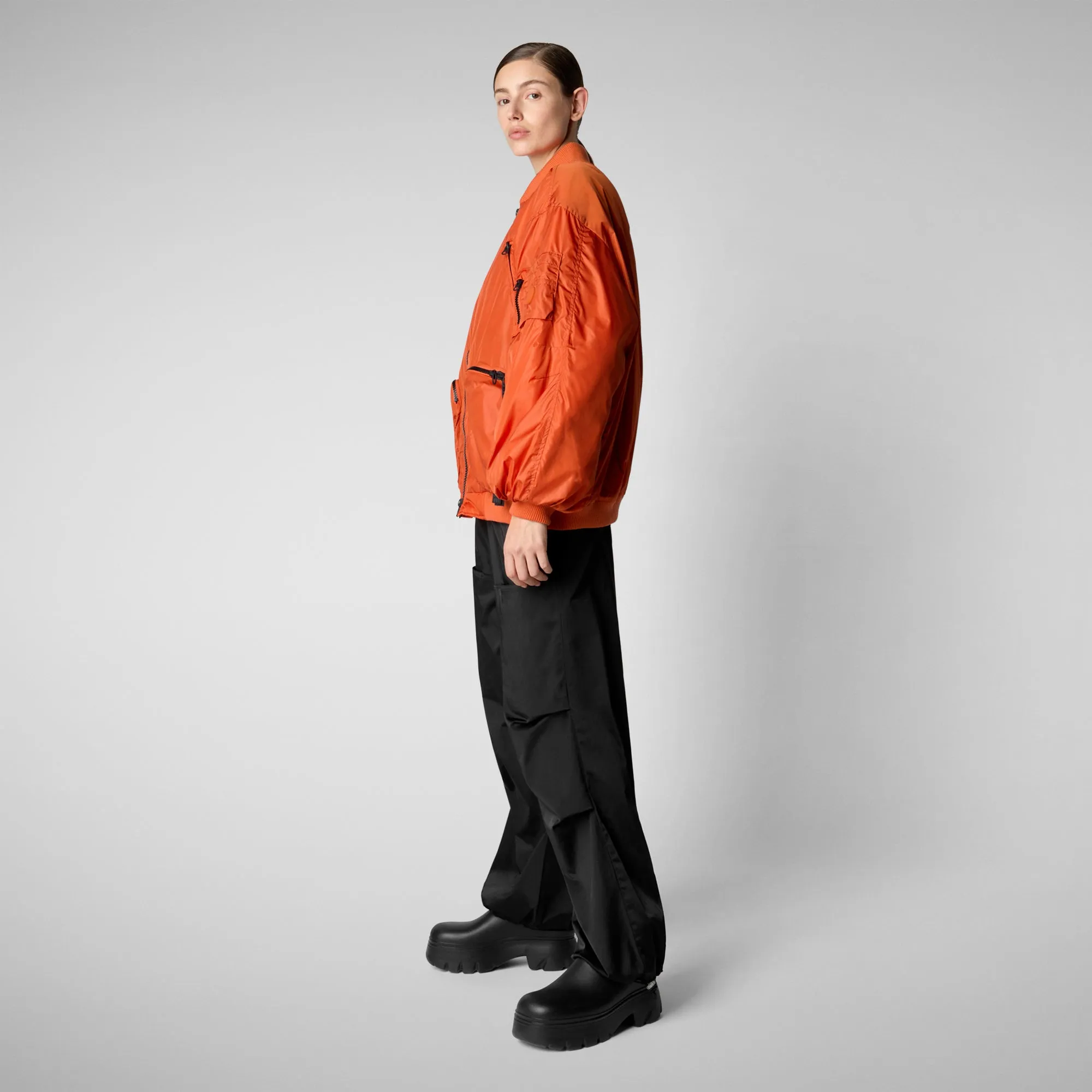 Unisex bomber jacket Usher in maple orange