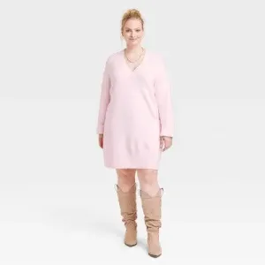 Universal Thread Women's Long Sleeve Tunic Mini Sweater Dress