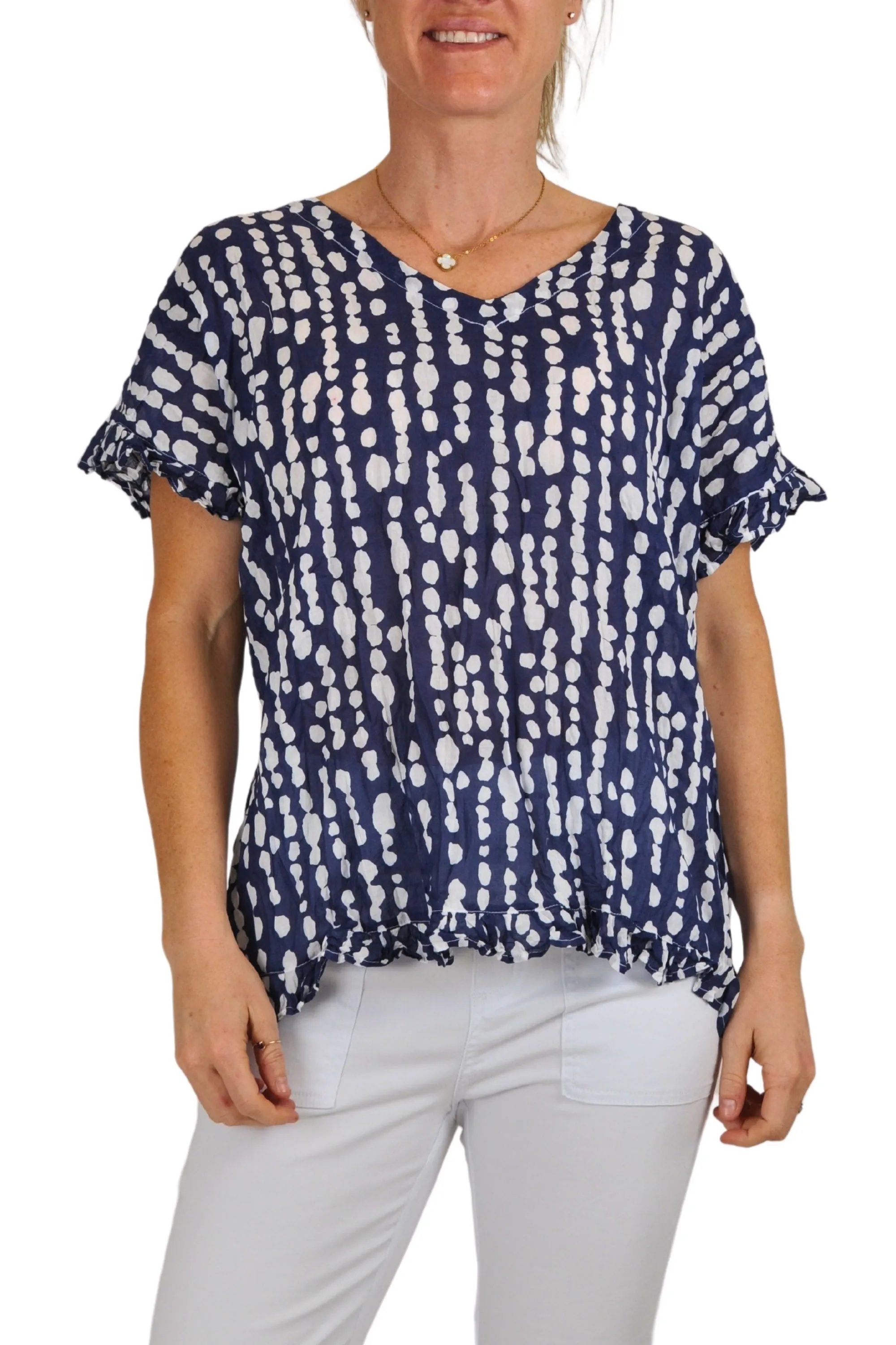 V-NECK COTTON TOP - P148