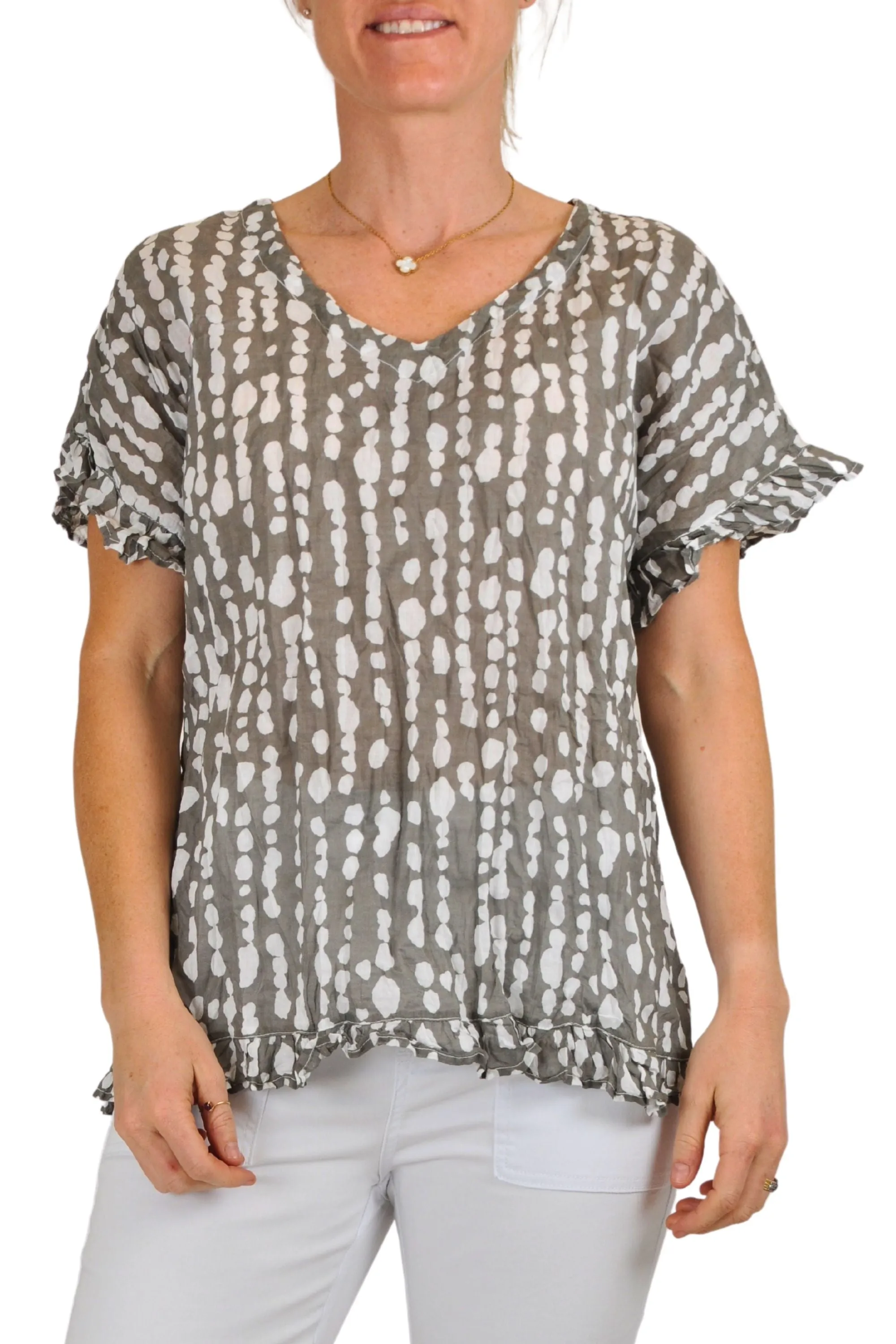 V-NECK COTTON TOP - P148