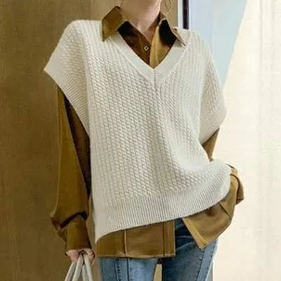 V-Neck Knit Vest