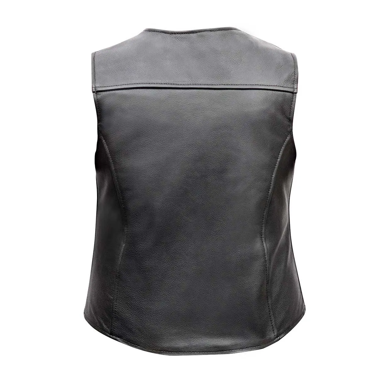 Vance Leather VL1047S Ladies Five Snap Split Leather Vest