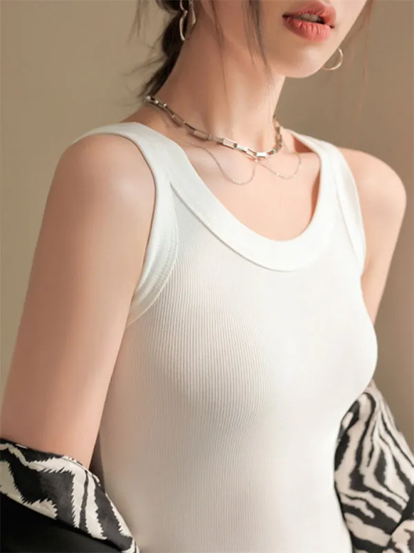 vest women inner wear slim bottoming shirt women outer wear sleeveless