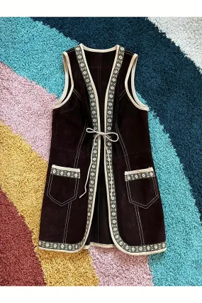 Vintage 60s-70s Suede Vest