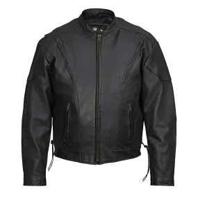 VL511 Vance Leather Men's Fully Lined Racer Jacket