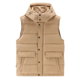 Woolrich Aleutian Detachable Hood Vest Gold Khaki