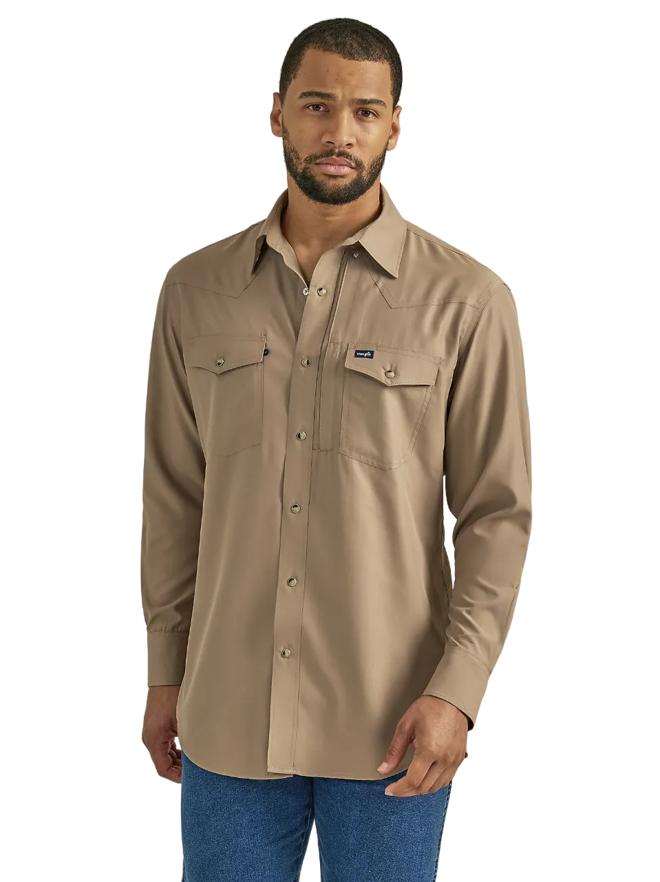 Wrangler Men's Performance Neutral Tan Shirt