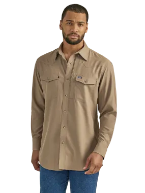 Wrangler Men's Performance Neutral Tan Shirt