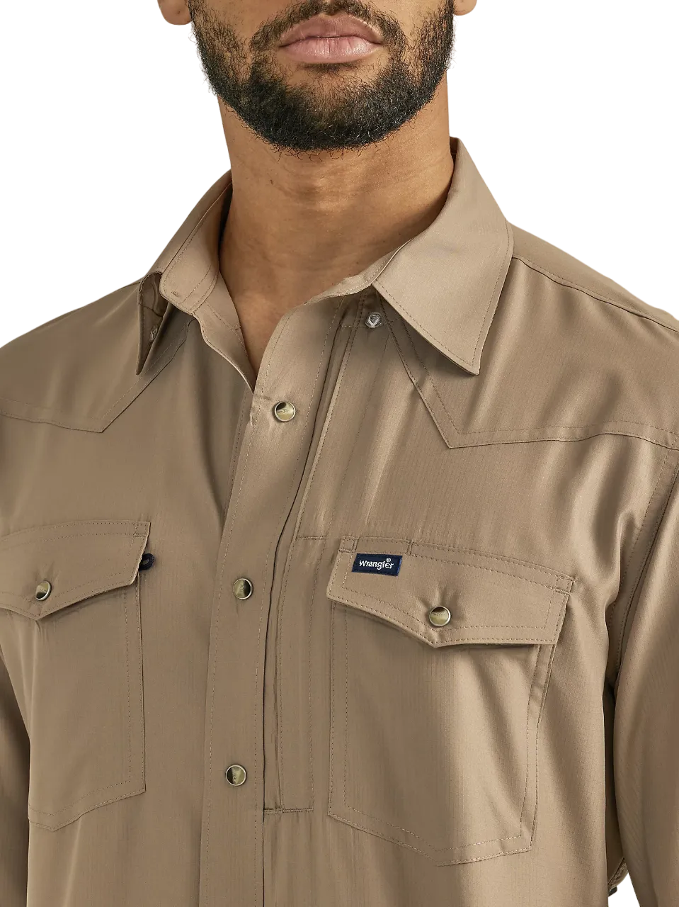 Wrangler Men's Performance Neutral Tan Shirt