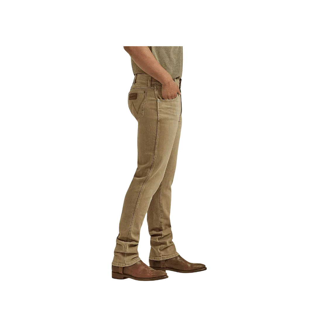 Wrangler Men's Retro Slim Straight Saddle Tan Jeans